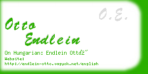 otto endlein business card